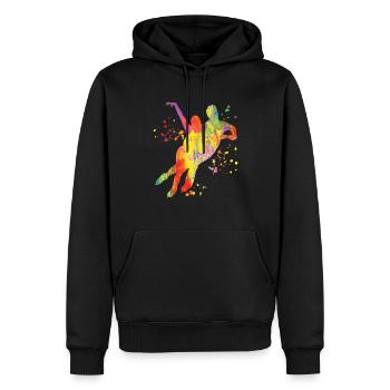 Eiskunstläufer Schlittschuhlaufen Eiskunstlauf - Männer Premium Bio Hoodie - Schwarz - Vorne - Nico (187cm)