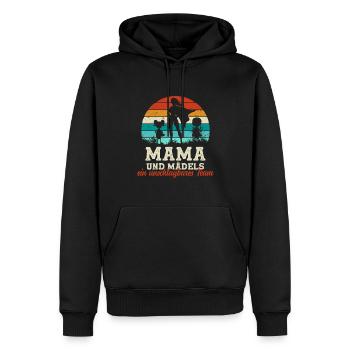 Team Super Mama und Töchter Muttertag Geschenk - Männer Premium Bio Hoodie - Schwarz - Vorne - Nico (187cm)