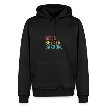 Les mecs cool s’appellent jaxxon - Sweat à capuche Premium bio Homme - noir - Devant - Nico (187cm)