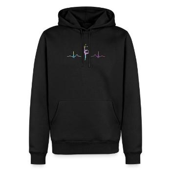 Clubs de gymnastique ECG Gymnastique rythmique - Sweat à capuche Premium bio Homme - noir - Devant - Nico (187cm)