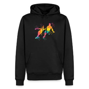 Eiskunstläufer Schlittschuhlaufen Eiskunstlauf - Männer Premium Bio Hoodie - Schwarz - Vorne - Nico (187cm)