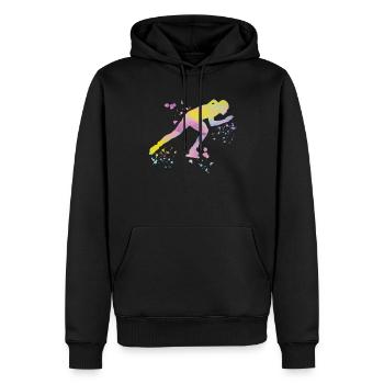 Patineuse de vitesse Sportswoman Patinage de vitesse - Sweat à capuche Premium bio Homme - noir - Devant - Nico (187cm)