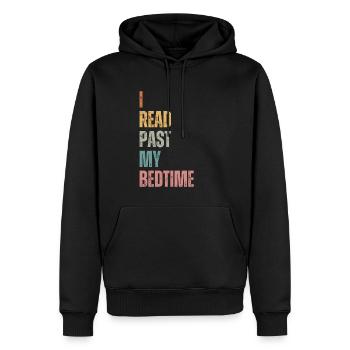 Bibliothèque livre amant lecture rat de bibliothèque - Sweat à capuche Premium bio Homme - noir - Devant - Nico (187cm)
