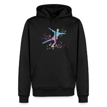 Patineur artistique Patinage sur glace Patinage artistique - Sweat à capuche Premium bio Homme - noir - Devant - Nico (187cm)