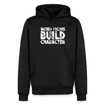 Les mamans bizarres construisent leur caractère - Sweat à capuche Premium bio Homme - noir - Devant - Nico (187cm)