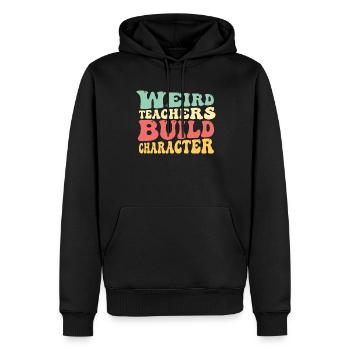 Enseignants bizarres Professeurs d’école drôles - Sweat à capuche Premium bio Homme - noir - Devant - Nico (187cm)