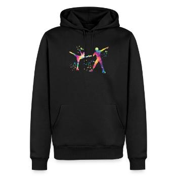 Eiskunstläufer Schlittschuhlaufen Eiskunstlauf - Männer Premium Bio Hoodie - Schwarz - Vorne - Nico (187cm)