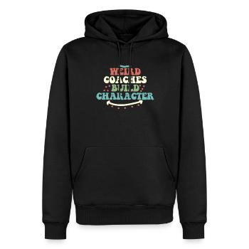 Les entraîneurs bizarres forment des entraîneurs de personnages - Sweat à capuche Premium bio Homme - noir - Devant - Nico (187cm)