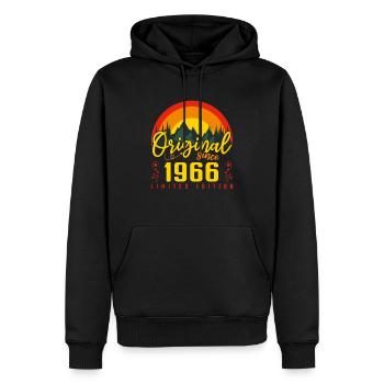 1966 Geburtstagsgeschenk 1966 Geburtstag - Männer Premium Bio Hoodie - Schwarz - Vorne - Nico (187cm)