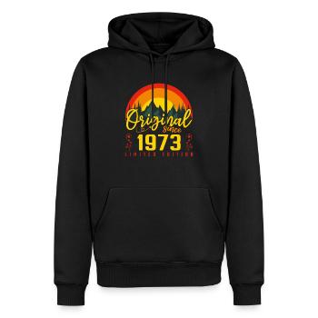 1973 Birthday Gift 1973 Birthday - Men’s Premium Organic Hoodie - black - Front - Nico (187cm)