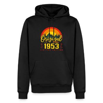 1953 Geburtstagsgeschenk 1953 Geburtstag - Männer Premium Bio Hoodie - Schwarz - Vorne - Nico (187cm)