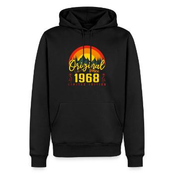 1968 Geburtstagsgeschenk 1968 Geburtstag - Männer Premium Bio Hoodie - Schwarz - Vorne - Nico (187cm)