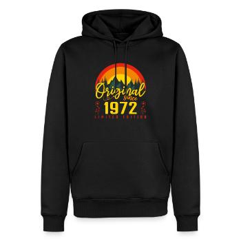 1972 Geburtstagsgeschenk 1972 Geburtstag - Männer Premium Bio Hoodie - Schwarz - Vorne - Nico (187cm)