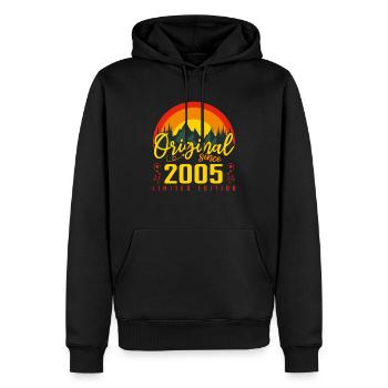 2005 Geburtstagsgeschenk 2005 Geburtstag - Männer Premium Bio Hoodie - Schwarz - Vorne - Nico (187cm)