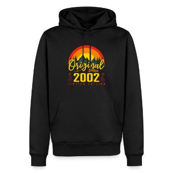 Geburtstagsgeschenk 2002 Geburtstag 2002 - Männer Premium Bio Hoodie - Schwarz - Vorne - Nico (187cm)