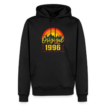 Geburtstagsgeschenk 1996 Geburtstag 1996 - Männer Premium Bio Hoodie - Schwarz - Vorne - Nico (187cm)