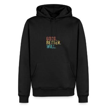 Cool guys are called Will - Men’s Premium Organic Hoodie - black - Front - Nico (187cm)