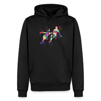 Eiskunstläufer Schlittschuhlaufen Eiskunstlauf - Männer Premium Bio Hoodie - Schwarz - Vorne - Nico (187cm)