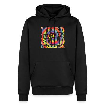 Enseignants bizarres Professeurs d’école drôles - Sweat à capuche Premium bio Homme - noir - Devant - Nico (187cm)