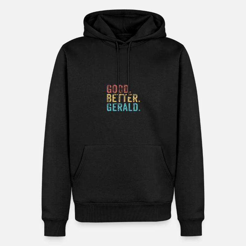 Cool guys are called Gerald - Männer Premium Bio Hoodie - Schwarz