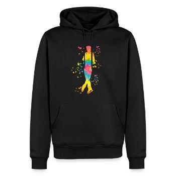 Eiskunstläufer Schlittschuhlaufen Eiskunstlauf - Männer Premium Bio Hoodie - Schwarz - Vorne - Nico (187cm)