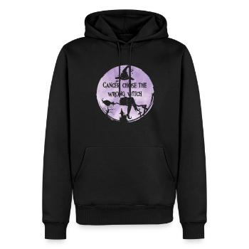 Cancer Sorcière Lavande Cancer Sensibilisation au Cancer - Sweat à capuche Premium bio Homme - noir - Devant - Nico (187cm)