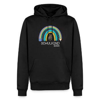 Rentrée scolaire 2024 - Sweat à capuche Premium bio Homme - noir - Devant - Nico (187cm)