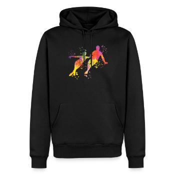Eiskunstläufer Schlittschuhlaufen Eiskunstlauf - Männer Premium Bio Hoodie - Schwarz - Vorne - Nico (187cm)