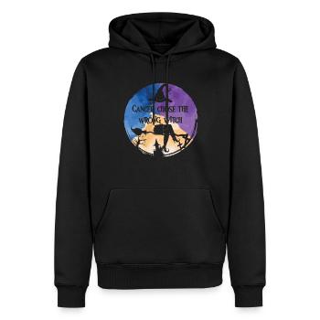 Cancer Sorcière Calendula Cancer de la vessie - Sweat à capuche Premium bio Homme - noir - Devant - Nico (187cm)