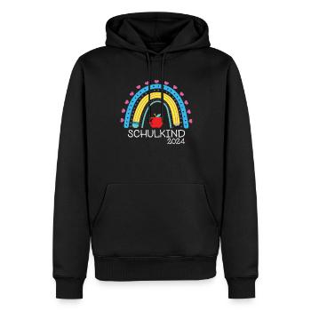 Schulanfang Erster Schultag Schulkind 2024 - Männer Premium Bio Hoodie - Schwarz - Vorne - Nico (187cm)