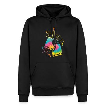 Eiskunstläufer Schlittschuhlaufen Eiskunstlauf - Männer Premium Bio Hoodie - Schwarz - Vorne - Nico (187cm)