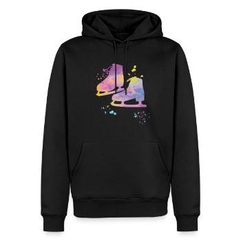 Eiskunstläufer Schlittschuhlaufen Eiskunstlauf - Männer Premium Bio Hoodie - Schwarz - Vorne - Nico (187cm)
