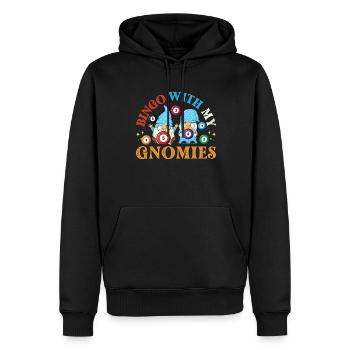 Bingo avec mes gnomies Bingo drôle - Sweat à capuche Premium bio Homme - noir - Devant - Nico (187cm)