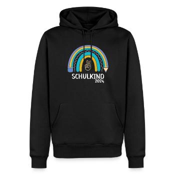 Début des inscriptions scolaires enfant 2024 - Sweat à capuche Premium bio Homme - noir - Devant - Nico (187cm)
