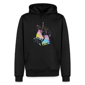 Eiskunstläufer Schlittschuhlaufen Eiskunstlauf - Männer Premium Bio Hoodie - Schwarz - Vorne - Nico (187cm)