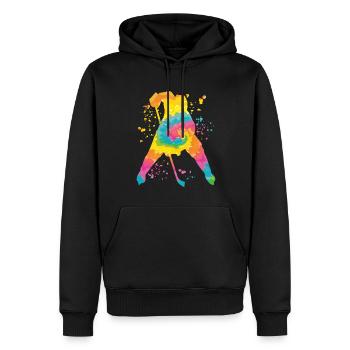 Eishockeyspieler Jungen Eishockey - Männer Premium Bio Hoodie - Schwarz - Vorne - Nico (187cm)