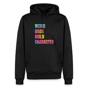 Papas bizarres Maquillage Personnage Drôle Papa - Sweat à capuche Premium bio Homme - noir - Devant - Nico (187cm)