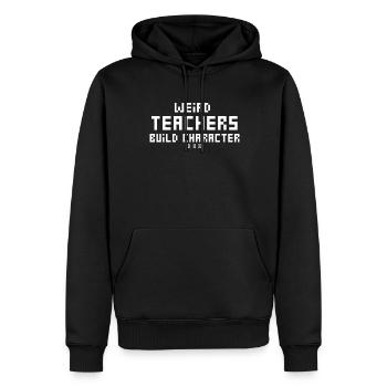 Enseignants bizarres Professeurs d’école drôles - Sweat à capuche Premium bio Homme - noir - Devant - Nico (187cm)