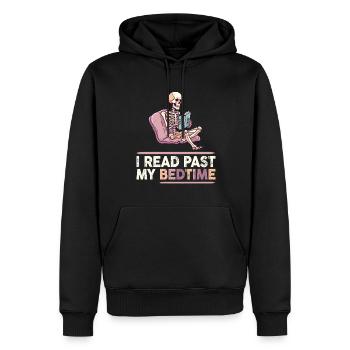Ich Lese Nach Der Schlafenszeit Skelett - Männer Premium Bio Hoodie - Schwarz - Vorne - Nico (187cm)