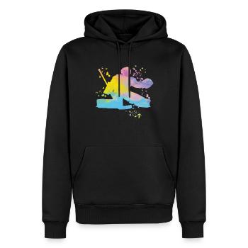 Eishockeyspieler Jungen Eishockey - Männer Premium Bio Hoodie - Schwarz - Vorne - Nico (187cm)