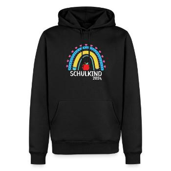 Début de l’inscription scolaire enfant scolaire 2024 - Sweat à capuche Premium bio Homme - noir - Devant - Nico (187cm)