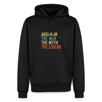 Abraham the man the myth - Männer Premium Bio Hoodie - Schwarz - Vorne - Nico (187cm)