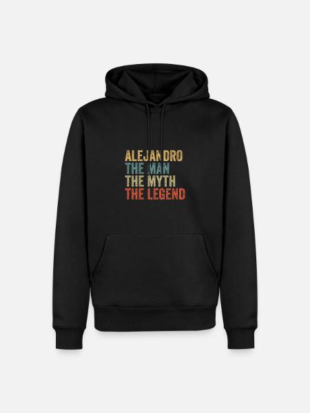 Alejandro the man the myth - Men’s Premium Organic Hoodie - black
