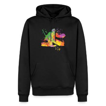 Eishockeyspieler Jungen Eishockey - Männer Premium Bio Hoodie - Schwarz - Vorne - Nico (187cm)