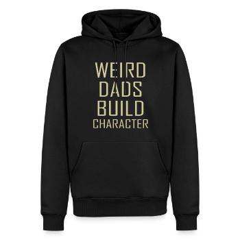Pères étranges Forme Personnage Père drôle - Sweat à capuche Premium bio Homme - noir - Devant - Nico (187cm)