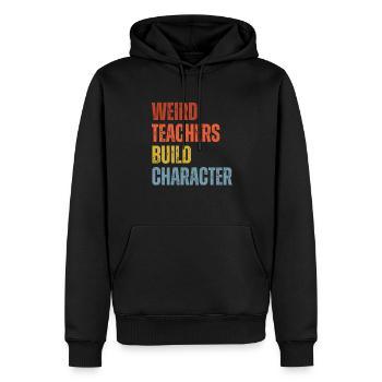 Enseignants bizarres Professeurs drôles d’école - Sweat à capuche Premium bio Homme - noir - Devant - Nico (187cm)