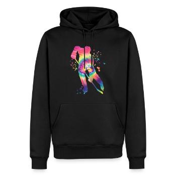 Eishockeyspieler Jungen Eishockey - Männer Premium Bio Hoodie - Schwarz - Vorne - Nico (187cm)