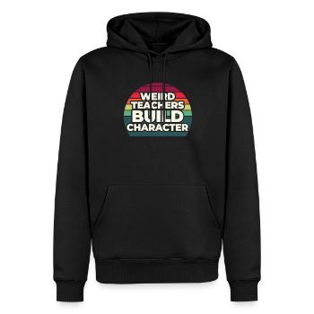 Des enseignants étranges construisent le caractère d’un enseignant - Sweat à capuche Premium bio Homme - noir - Devant - Nico (187cm)