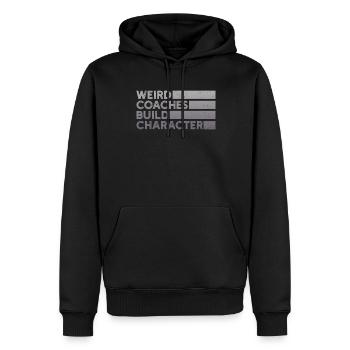 D’étranges entraîneurs forment des entraîneurs de caractère - Sweat à capuche Premium bio Homme - noir - Devant - Nico (187cm)