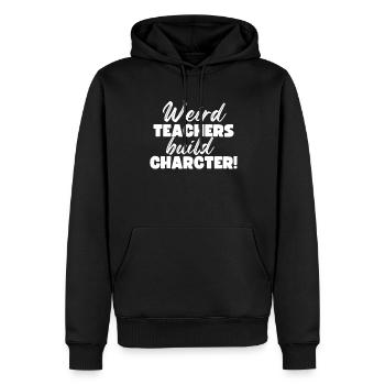 Enseignants bizarres Professeurs drôles d’école - Sweat à capuche Premium bio Homme - noir - Devant - Nico (187cm)